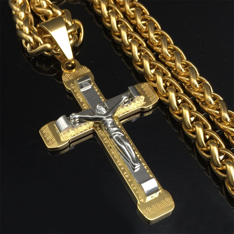 corrente com crucifixo modelo bizantino