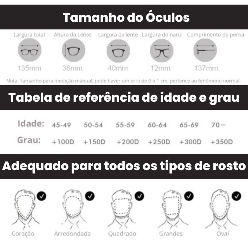 Óculos Dobrável Ultraleve para Leitura TR90 (COMPRE 1 LEVE 2 - BLACK NOVEMBER)