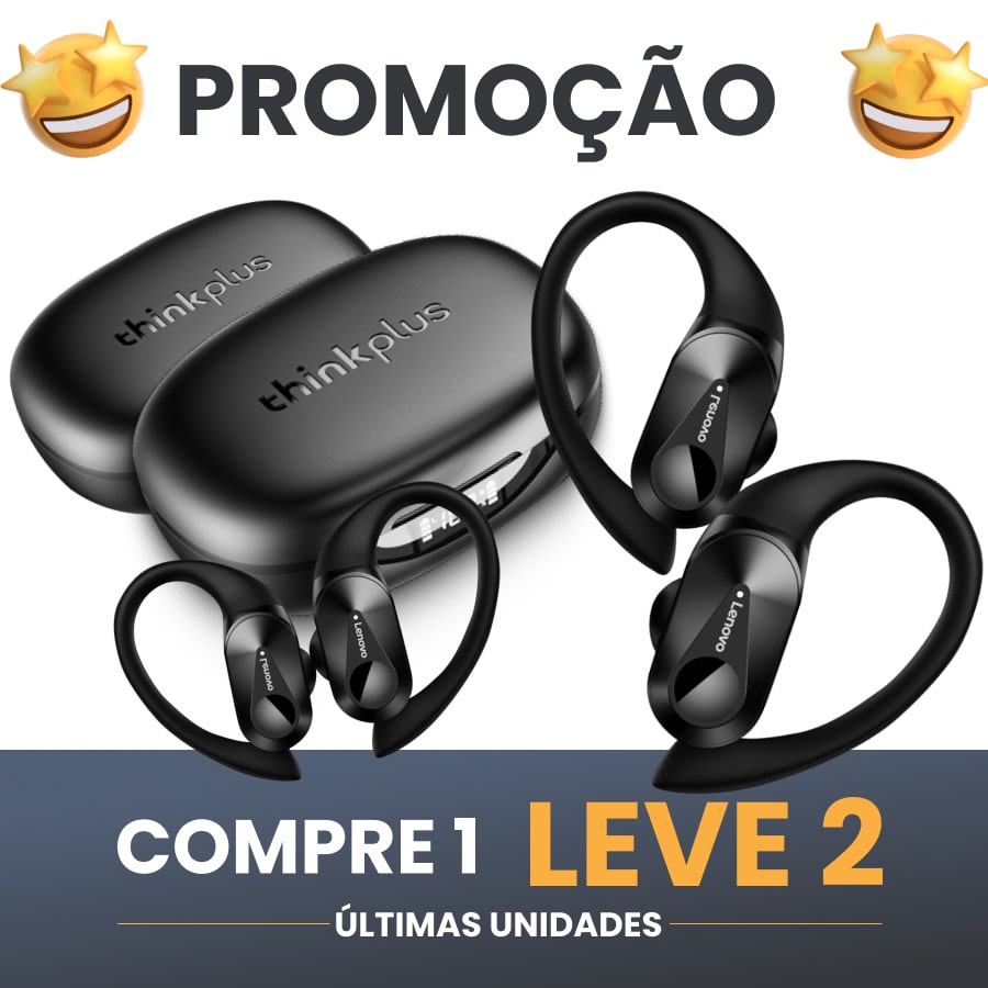 Fone Lenovo LP75 Original sem Fio Blueetooth 5.3 - (Compre 1! Leve 2!)